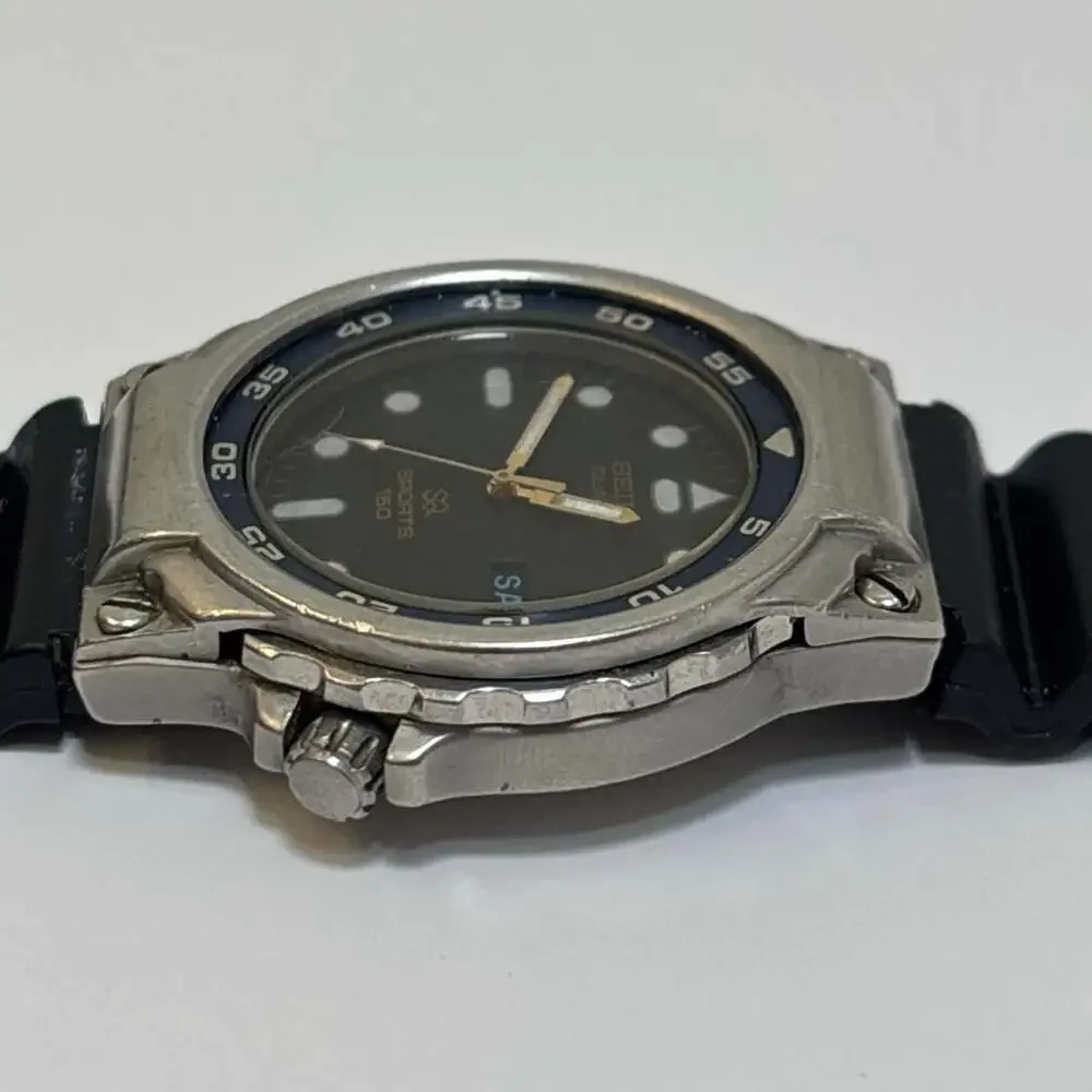 Vintage Seiko SQ Sports 150 5H23-637H Men's Quartz Diver Watch